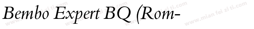 Bembo Expert BQ (Rom字体转换